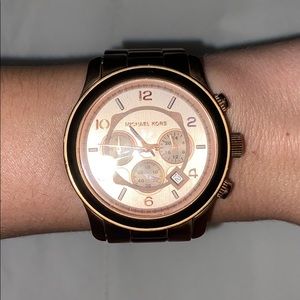 Michael Kors rose gold big face watch